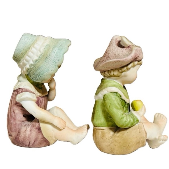 Vintage Andrea by Sadek Piano Babies Biscuit Porcelain Figurines, 2 pc - Picture 3 of 7